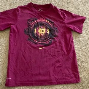 Boy’s Dri-fit shirt by Nike.  Dark purple Sz Sm. Great for summer and sports